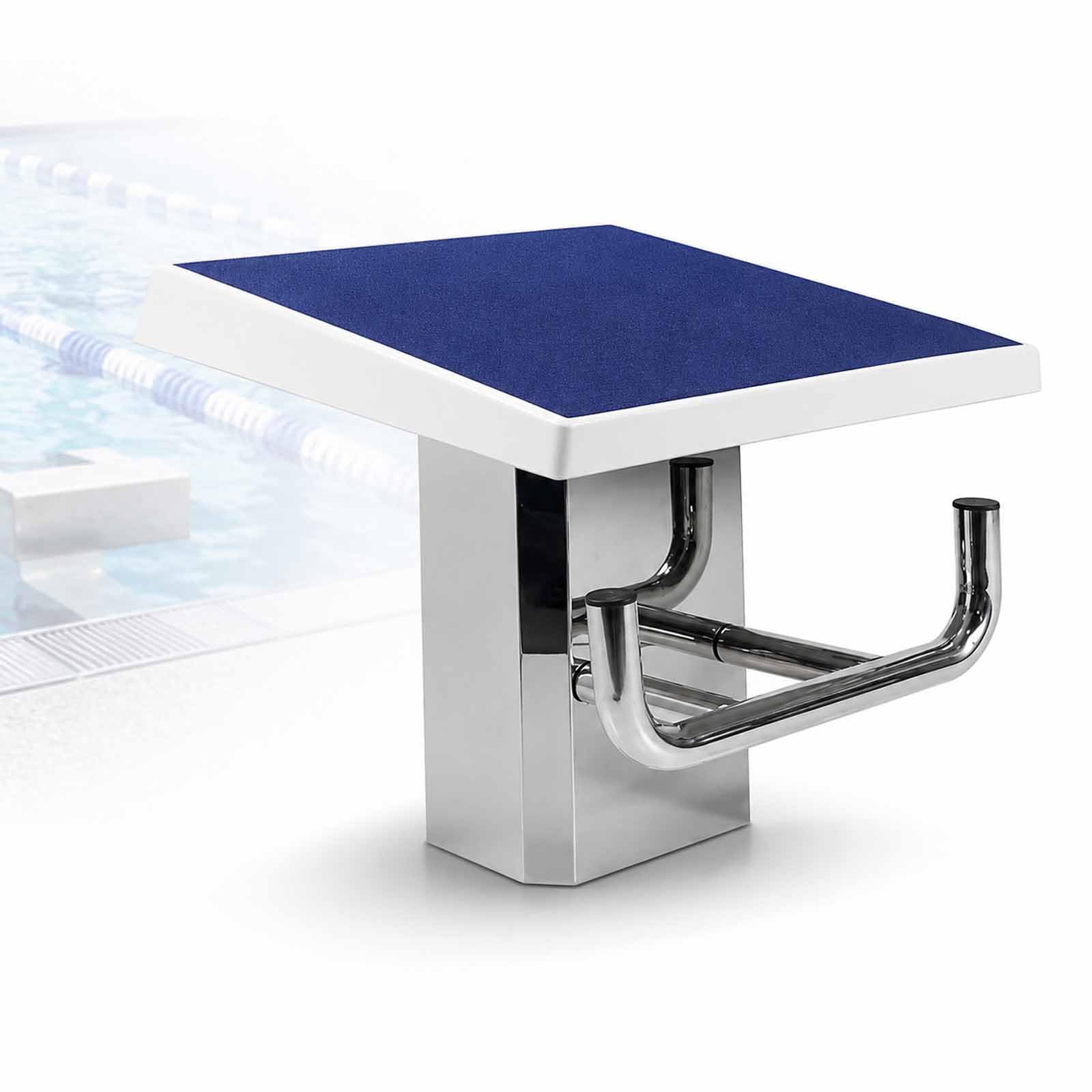 Piattaforma di Partenza per Tuffi A Un Gradino, Piattaforma di Salto per Allenamento Agonistico di Nuoto, capacità 600 Libbre, Superficie Antiscivolo 10°, 50 X 50 X 47 Cm per Piscina