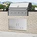VEVOR Outdoor Kitchen BBQ Access Door,36W x 21H inches Double Vertical Stainless Steel Door with Handles and Vents, for BBQ Island, Grilling Station