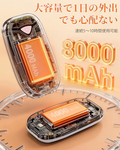 Fitflexion 充電式カイロ ハンドウォーマー 2個セット 8000mAh の商品画像 1