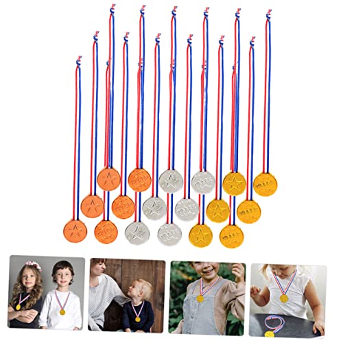 INOOMP Conjunto De Medalha De Futebol De 144 Peças Brinquedos Esportivos Para Crianças Troféus De Pl