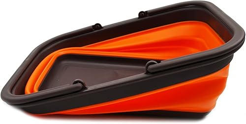 Miniatura 22 de SAMMART SAMMART - Bañera plegable con asa de 9.2L (2.37 galones) - Cesta de picnic portátil al aire libre/cráter - Bolsa de compras plegable - Azul