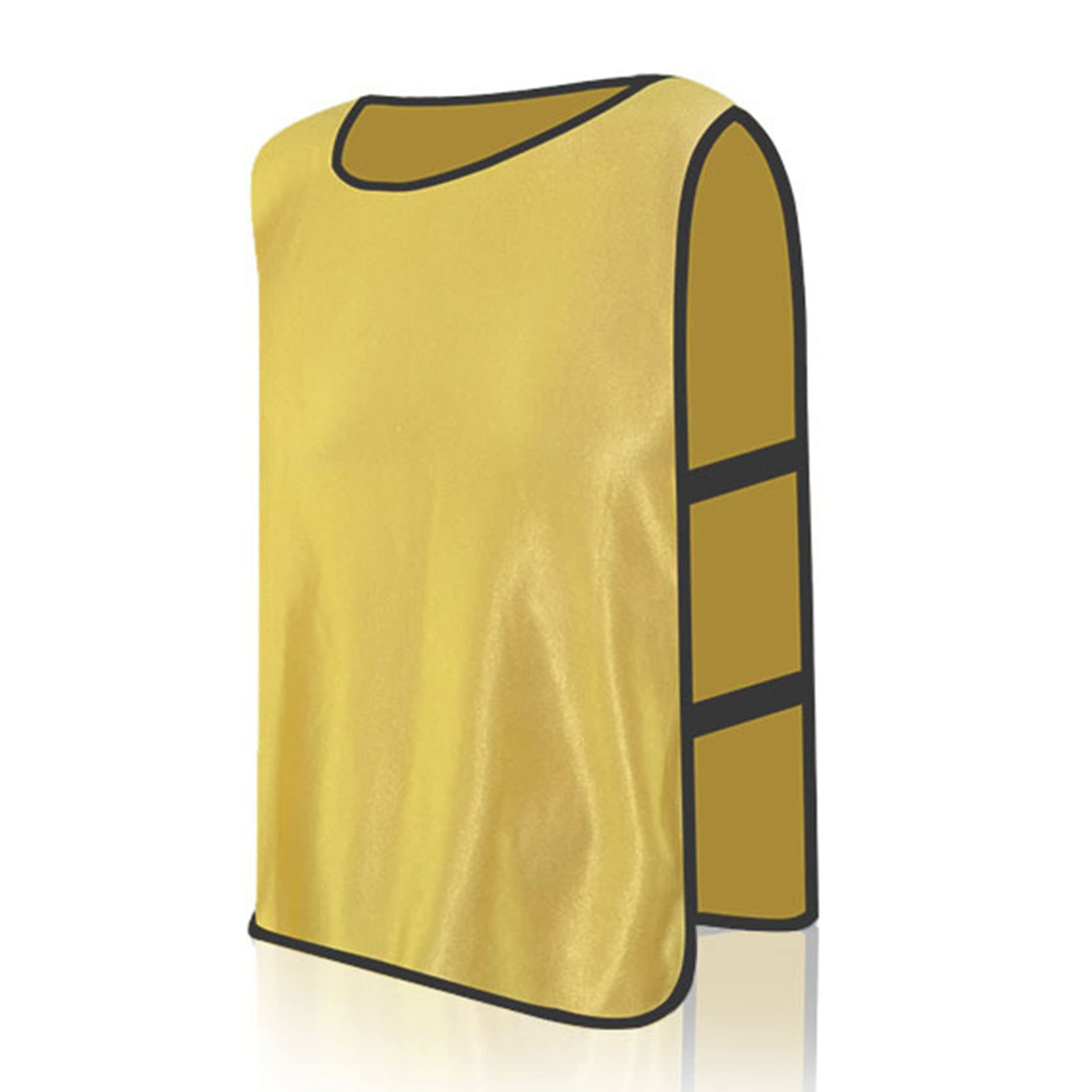 Septpenta Fußball Basketball Trainings Unterhemd mit Elastischem Design für Sommer und Winter, Rundhalsausschnitt, Fußball Volleyball Sporttrikot für Jugendliche und Erwachsene(Gelb)