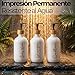 Imagen de FCINNOVA Dispensador Jabon Baño blanco mate 500ml Set de 3 Botes para Gel y Champu Acondicionador y Embudo para rellenado Este Dosificador Jabon Baño es elegante practico y mantendra su ducha ordenada