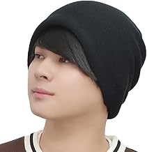 Loo&c Knit Hat, Men's, Large Size, 100% Cotton, Medical Hat, Knit Cap, Loose Fit, All Seasons, Cold Protection, Unisex, Cotton Watch