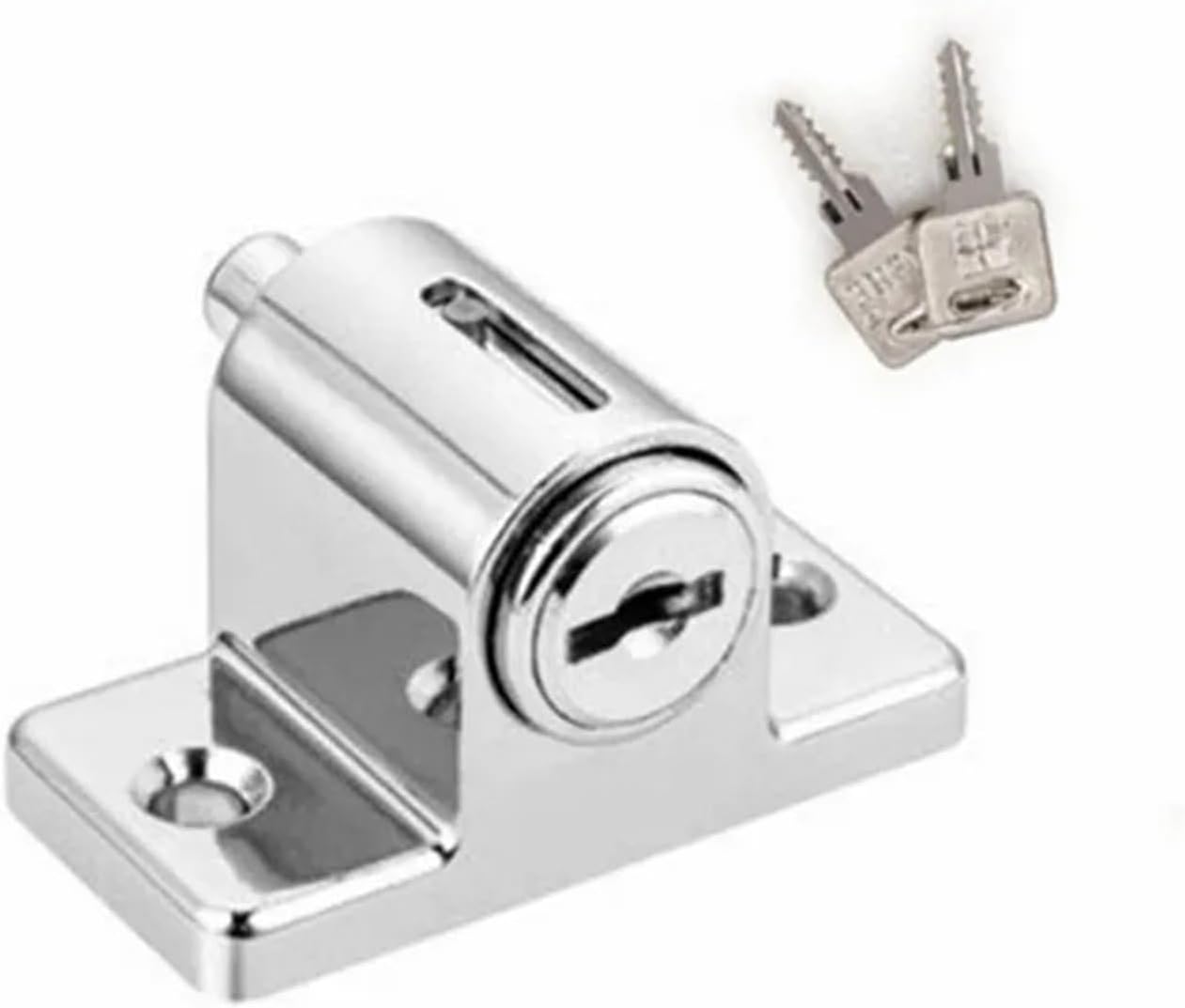 Zinc Sliding Window Screw Door Locking Pin Push Safety Lock 1Pcs