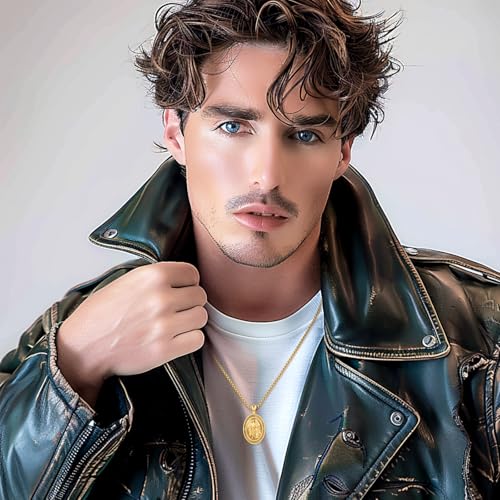 St Raphael Medal Necklace for Men Women, 925 Sterling Silver Patron Saint of Travel Oval Medal Pendant Amulet Religious Jewelry Gifts4