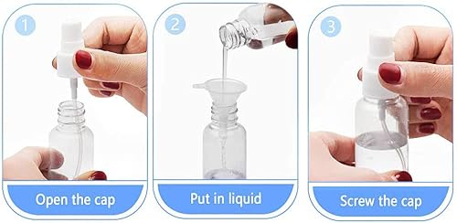 Miniatura 3 de Mini botella de espray de niebla fina, de plástico transparente, recargable y reutilizable, atomizador, contenedor de líquido para viajes,