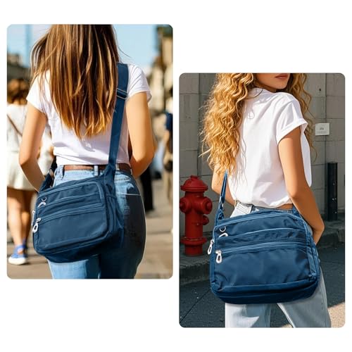 Image of NOTAG Crossbody Bag for Women Waterproof Shoulder Bag Messenger Bag Casual Nylon Purse Handbag