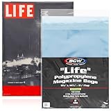 BCW Resealable Life Magazine Bags - 100 Pack | Crystal Clear Polypropylene | Archival Quality |Store Collectible Life Magazines | Exterior 11 1/8 x 14 1/4