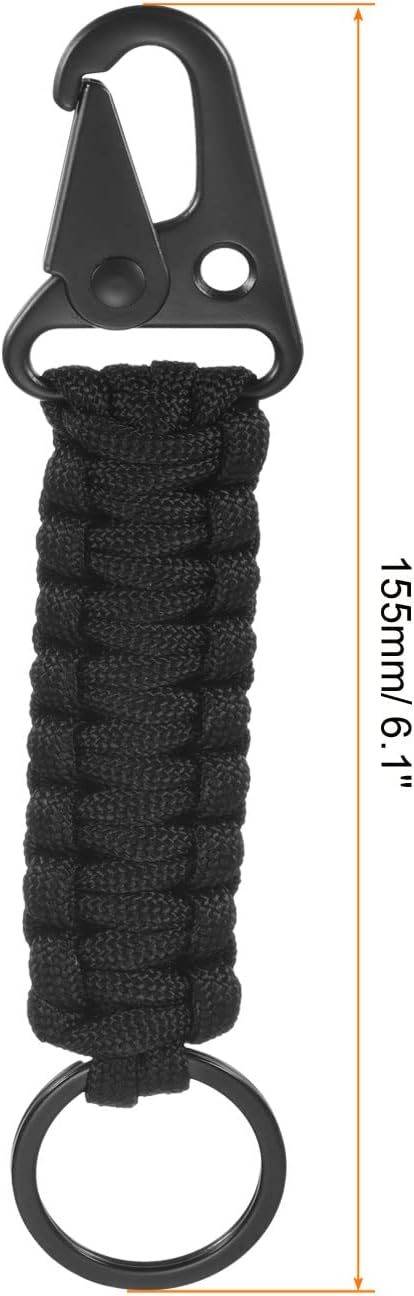 PATIKIL Paracord Keychain Braided Lanyard Key Clip Leather Belt Survival Keychains for Keys, Men, Women