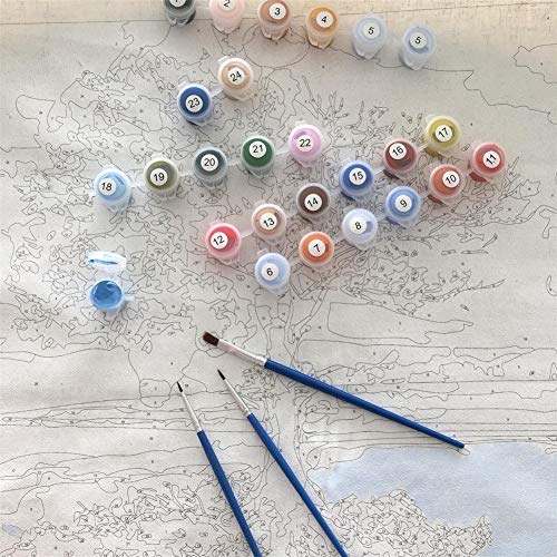 Diy Paint By Numbers For Adults, Komidea Paint By Number Kits On Canvas With Brush Chimpanzee Rocked Out 16X20Inch #TOP4