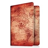 Famavala RFID Blocking Case Cover Holder Wallet for Passport (MapRose)