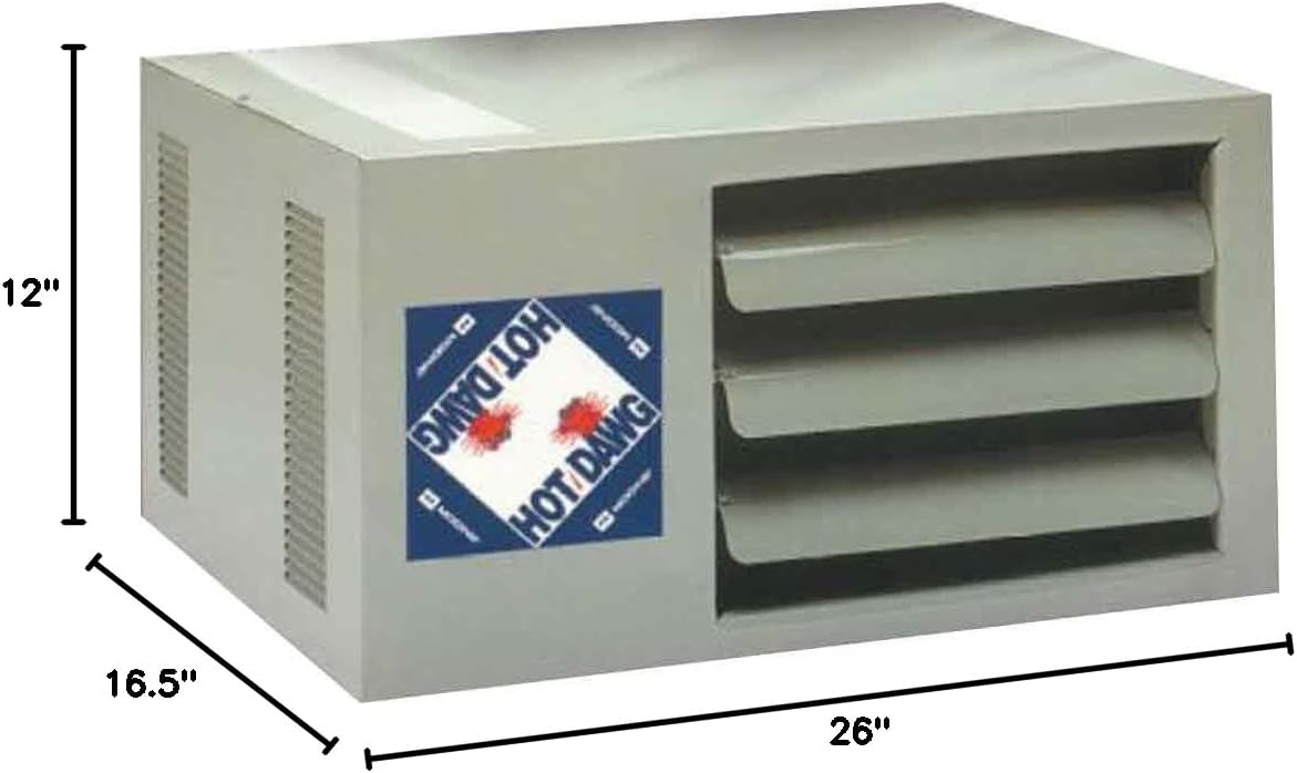 Modine HD45AS0111 Garage Heater with dimensions