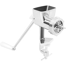 Manual Pellet Machine, Portable Animal Feed Pellet Maker with 5 Die Plates, Stainless Steel Household Animal Feed Mill, Pet Food Granulator for Home, Pet Store, Zoo
