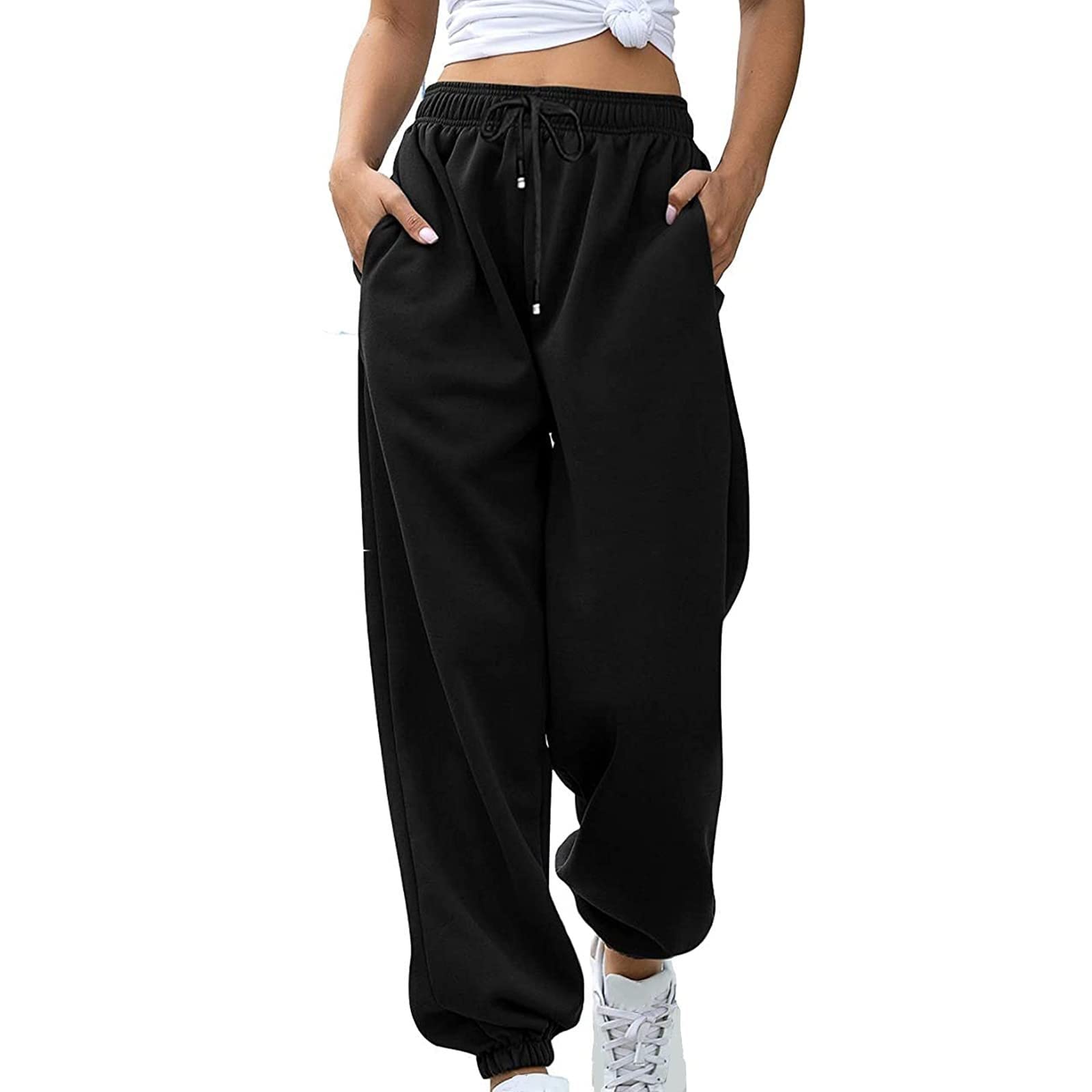 Pantaloni Sportivi A Vita Alta da Donna Pantaloni Lunghi da Jogging Pantaloni Sportivi da Allenamento Leggings