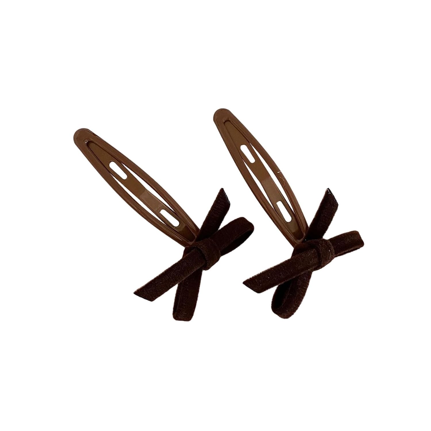 2 Piece Velvety Bowknot Hair Clip for Women Girls Elegant Hair Accessories Soft Lightweight Hairpins for Daily Use(Coffee)