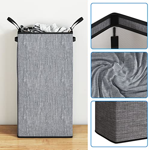 Wisdom Star Laundry Hamper,75L Collapsible Waterproof Large Laundry Basket,Laundry Sorter For Clothes Toys In The Dorm And Family,Grey #TOP5
