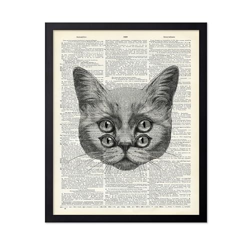 Monem Art Dictionary Art Poster - Psychedelic Cat Print -