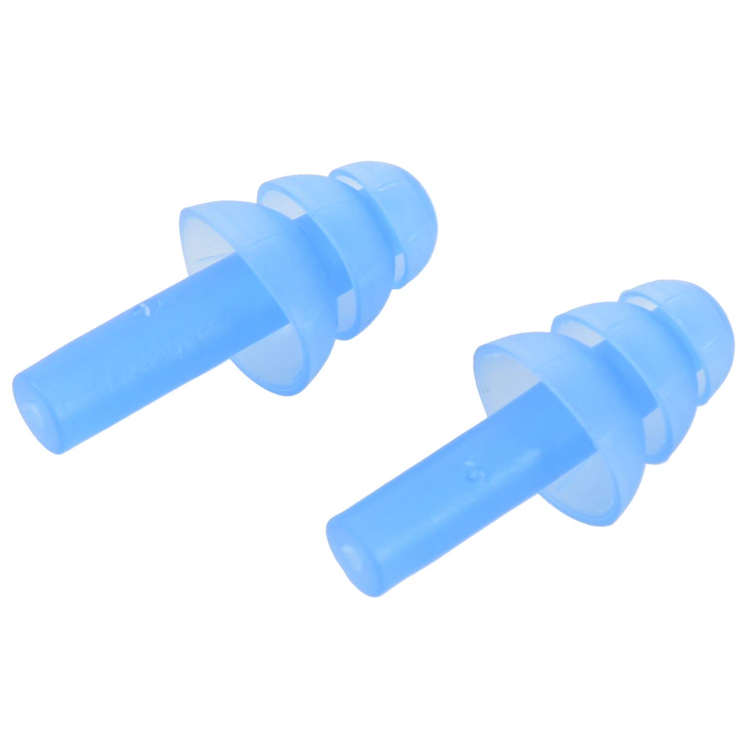 Pair Flexible Silicone Ear Plugs Earplug Blue
