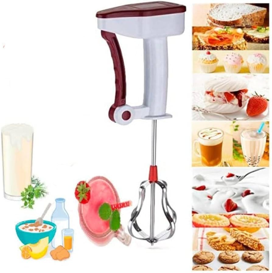 Hand Blender | Milk Lassi Maker | Hand Press Mixer with Steel Blades | Egg Beater | Hand Mixer for Coffee-Lassi-Cream-Soup-Butter Milk | Hand Blender for Kitchen | Multicolor-picture-25