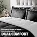 Cathay Home Comforter Set: Ultra Soft and Plush Reversible Micromink and Sherpa 3-Piece Bedding Set, Black, Queen (90