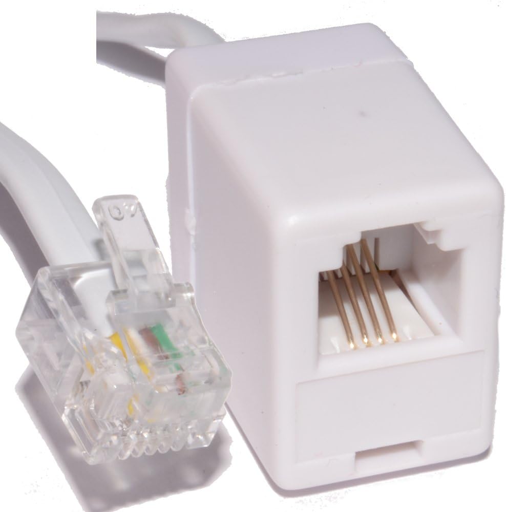 kenable RJ11 4 Wire ADSL Telephone 6P4C Male to Female