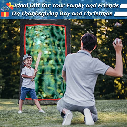 Baseball Pitching Net Baseball And Solftball Rebound Angle Adjustable Rebounder Net For Pitching Practice Baseball Pitching Equipment 4X7Ft #TOP5