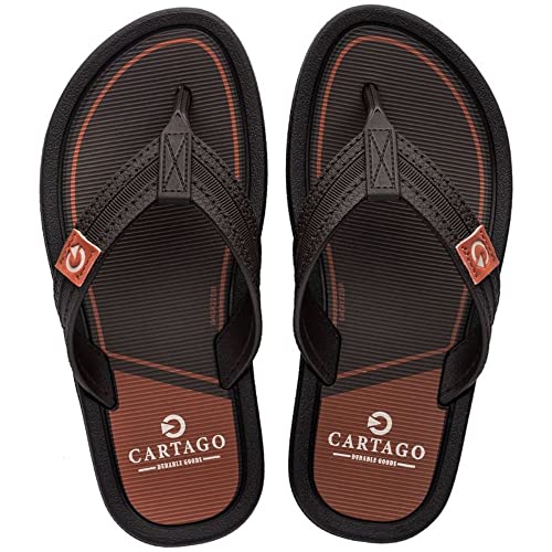 Cartago Mini Chinelo de Dedo, Infantil, Masculino, 31, Modelo: 11903, Cor: Marrom/Bege Telha