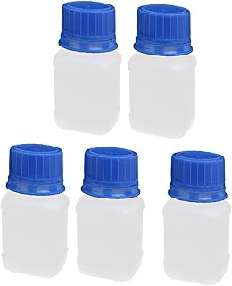 New Lon0167 60ml Plastic Featured Screw Cap Narrow reliable efficacy Mouth Square Reagent Storage Bottle White 5pcs(id:8b6 76 a8 952)
