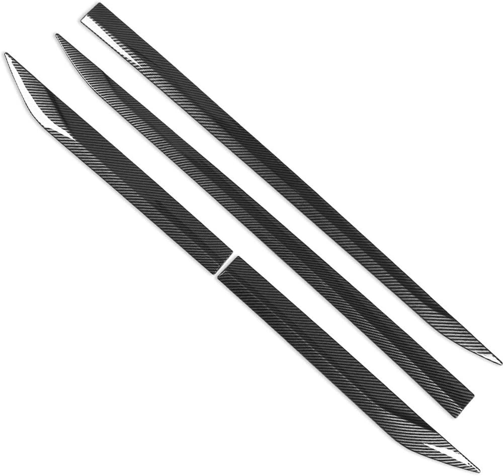 4PCS Side Door Sill Molding Trim Bar Plate Fits for Toyota Harrier Venza XU80 2021 2022 ABS Plastic (Carbon Fiber Look)