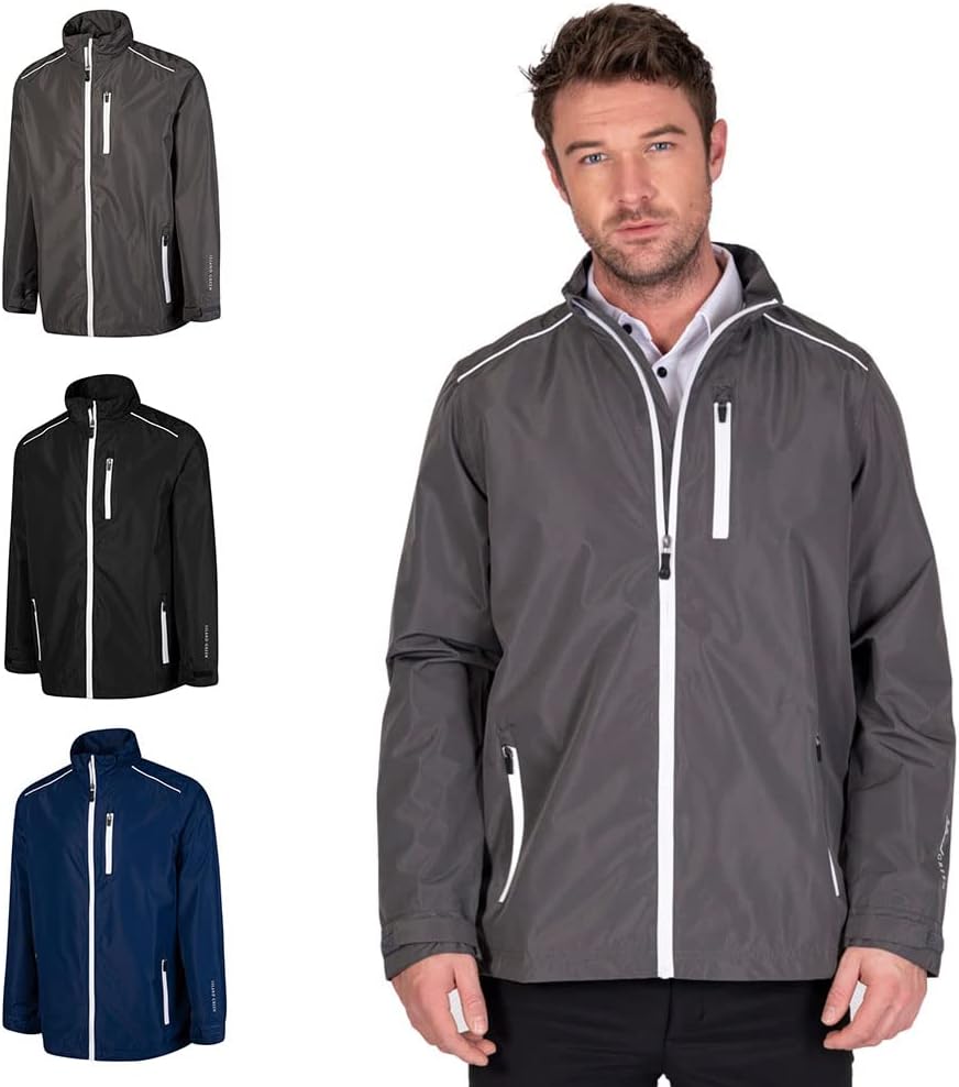 Essentials Men's Golf Full Zip Waterproof Jacket