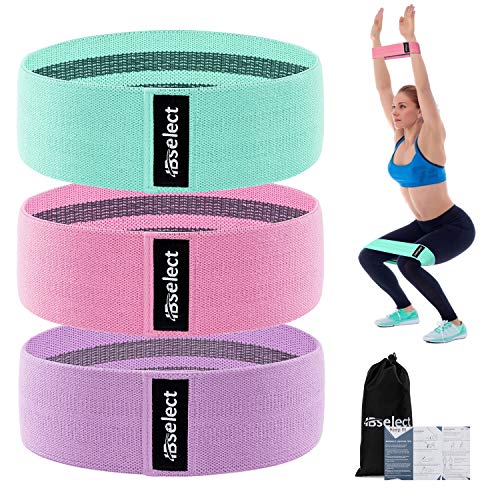 HBselect Cintas Elasticas Fitness Set De 3 Bandas De Resistencia Bandas Elasticas para Ejercicios De Glteos Musculacin Yoga Pilates Gimnasio Extensin De Pierna Accesorios De Fitness