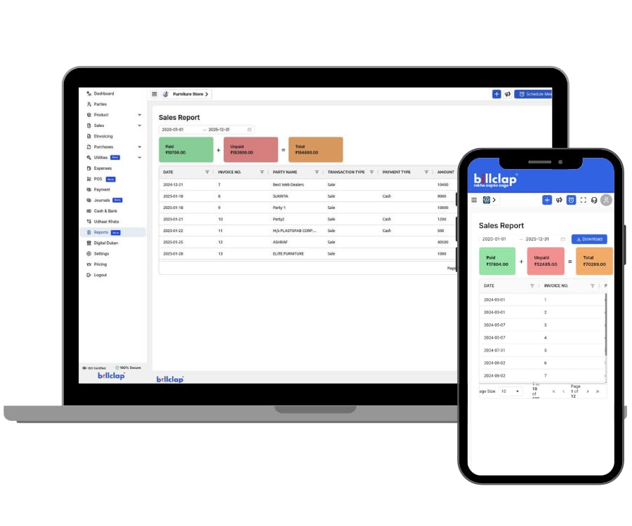 Billclap Gst Software - Gst Billing, Inventory, Ledger, Inventory | 1 Year Desktop Plan (Pro Plus) - Image 4
