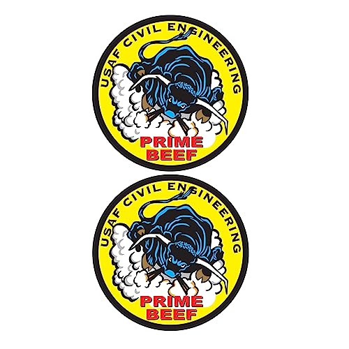 USAF Civil Engineer Prime Beef Military Decals 4.5 Inch