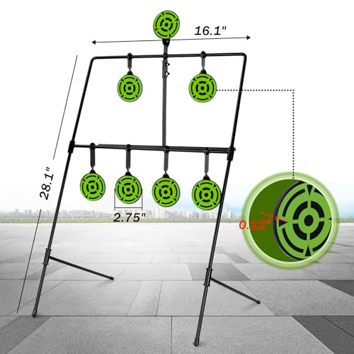 Ideagle BB Gun Targets Larger Metal Resetting Airsoft Pellet Gun Shooting Target for Backyard, Rated for .177 .20 Caliber