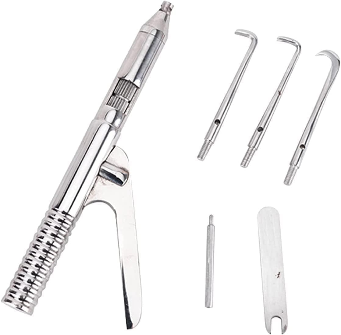 Automatischer Kronenentferner Aus Edelstahl, Automatischer Zahnkronenentferner mit Fünf Zubehörteilen Aus Edelstahl für Die Ausrüstung Dentalset