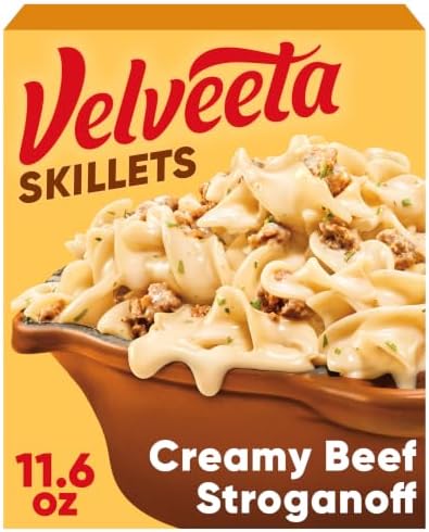 Velveeta Kraft Cheesy Skillets CREAMY BEEF STROGANOFF Dinner Kit 11.6oz (2 Pack)