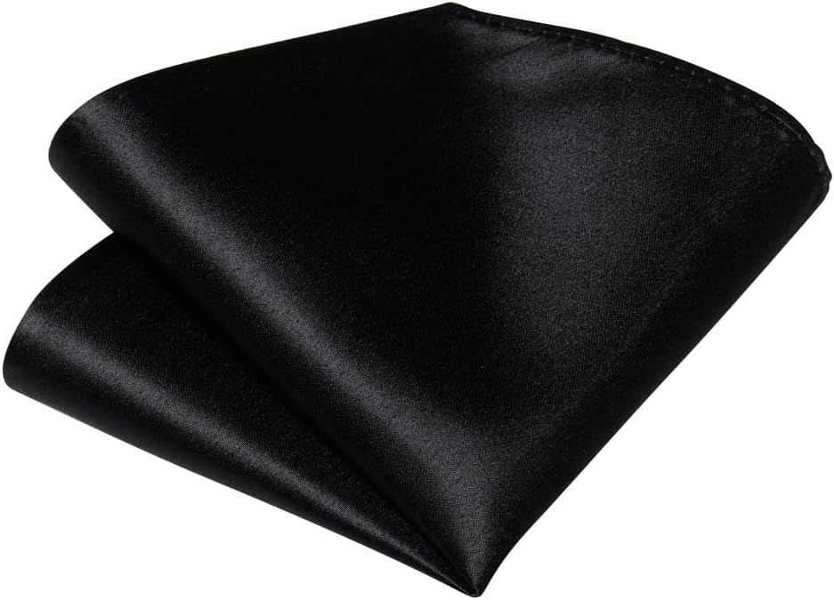 GSDFVIYT セルフネクタイ ボウタイ ポケットスクエア カフス リング セット クラシック ソリッド シルク ボウタイ ノット