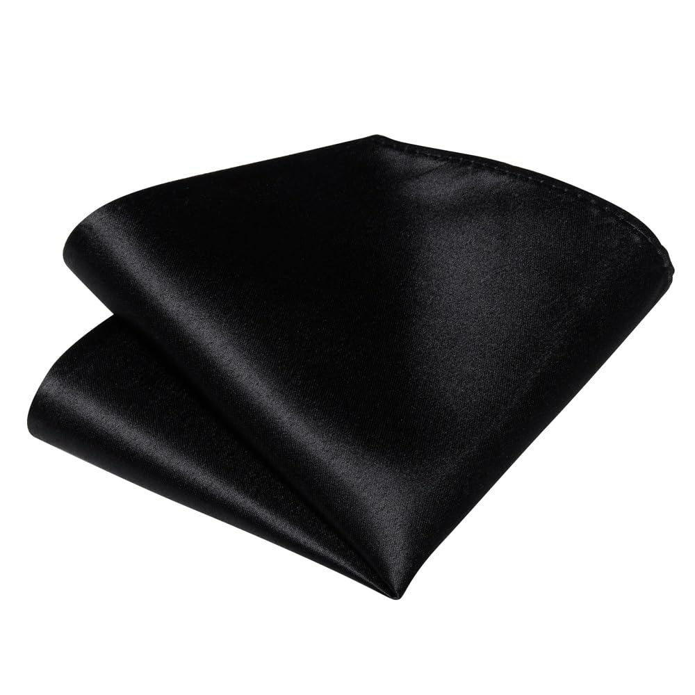 JFDBGU Silk Bow Ties for Man Accessories Classic Solid Men Self-tie Bowties Pocket Square Cufflinks Set Wedding
