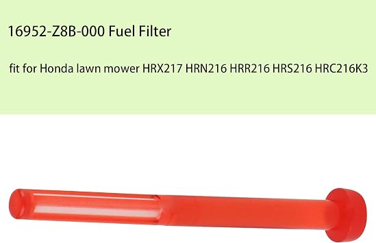 GCV 160 Fuel Filter Air Filter for Honda GCV160 GCV170 GCV190 GCV200 GC160 GC190 Engine 17211-Z8B-901 Air Filter 16952-Z8B-000 Fuel Filter Parts for Honda HRX217 HRN216 HRR216 Lawn Mower
