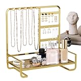Design à la mode : avec un design élégant qui ajoute une touche de sophistication à n'importe quel décor de pièce, ce présentoir à bijoux améliore l'effet visuel de vos précieux bijoux, ce qui en fait un complément parfait à votre vanité