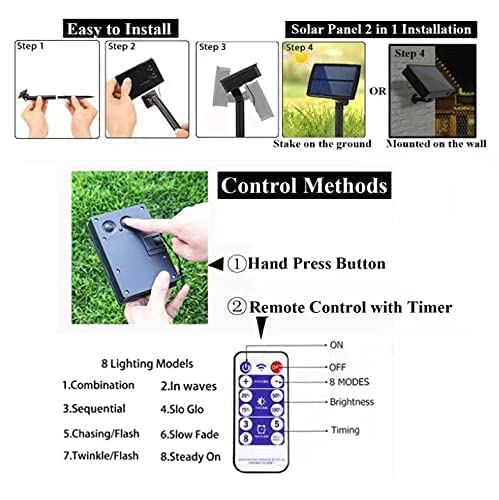 Horava Star Solar Lights Outdoor 138Led Solar Powered Curtain Lights Window Lights Solar Led String Lights Twinkle Star Moon Fairy Lights For Backyard Garden Patio Home Christmas Holiday Decoration #TOP4