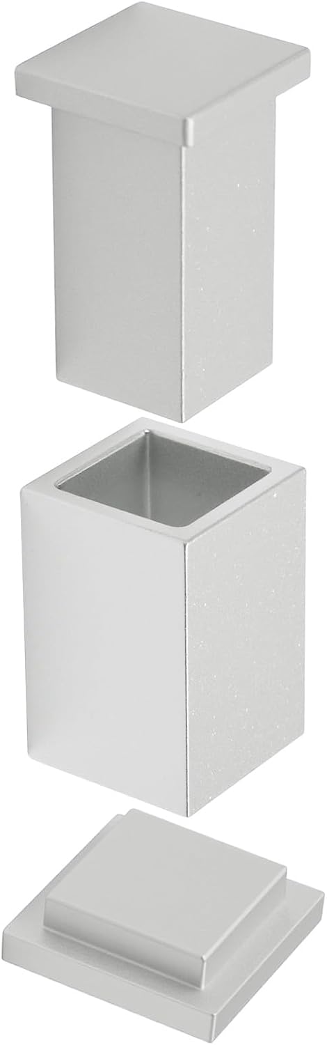 1" x 1" Square Pre-Press Mold - CNC Machined 6061 Aluminum with Hard Anodized Finish-Sliver