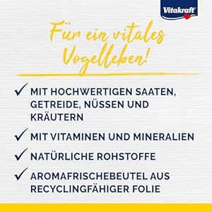 Vitakraft Menu, mangime per uccelli per pappagalli, con cereali e noci, confezione grande, senza aggiunta di zucchero (5 x 1 kg) - immagine 2
