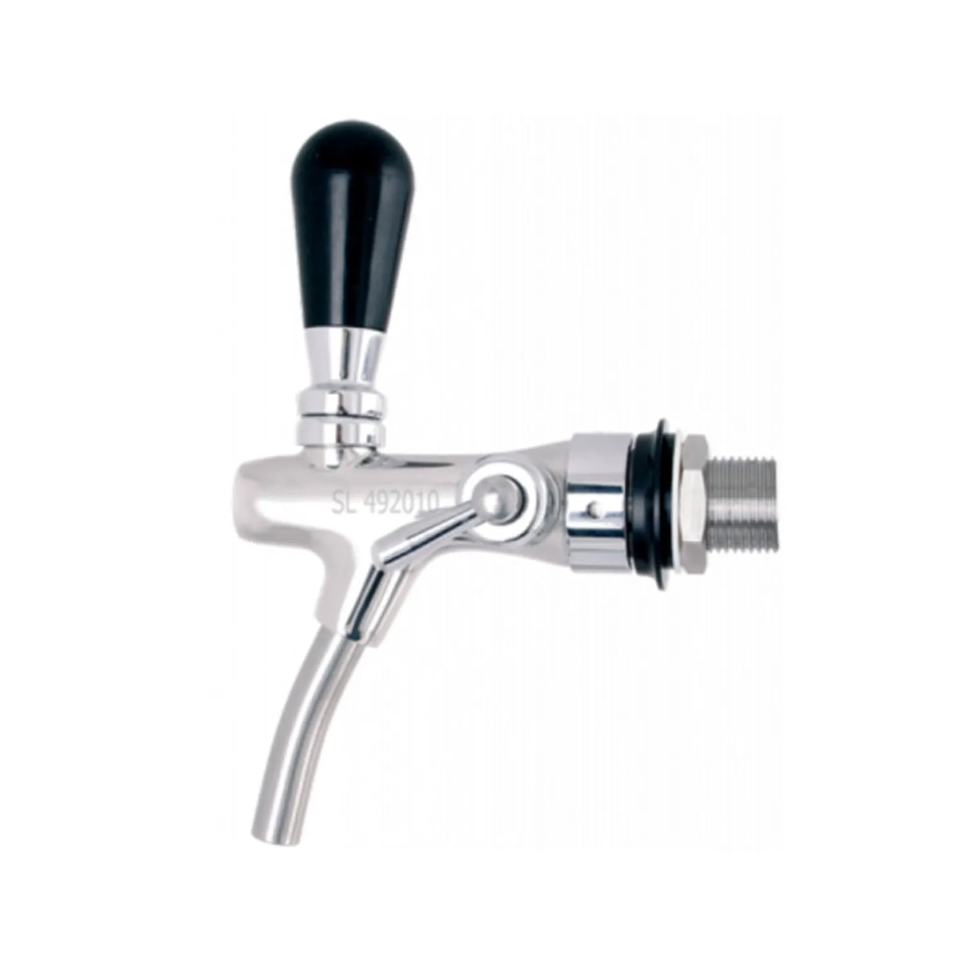 Rubinetto birra con compensatore, rubinetto spillatore birra autochiusura - cromo, versione 7 mm