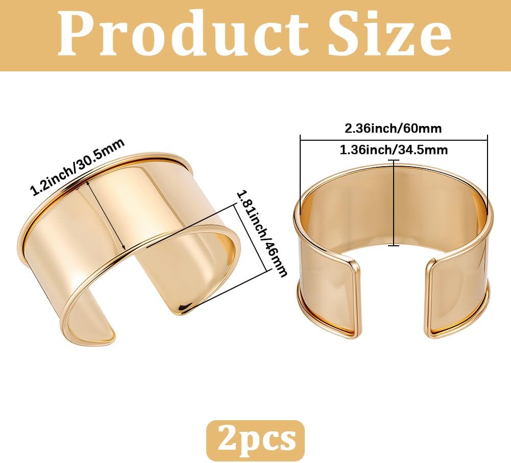 Beebeecraft Wide Cuff Bracelet Blanks Alloy Metal Grooved Bangles Chunky Punk Style Open Cuff Bracelets for Jewelry Making Supplies Kits
