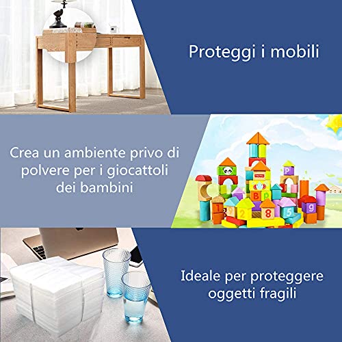 Voarge 200 Stück Schaumstoffbeutel, EPE Tasche, Stoßdämpfung, Beutel zum Schutz von Gläsern, 15 x 20 cm