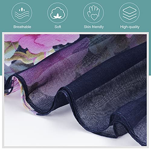 Chiffon Scarf Women - Ladies Scarves Lightweight Floral Print Scarfs Shawls and Wraps for Spring Autumn4