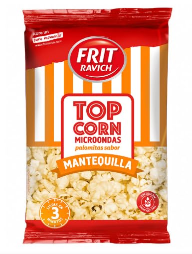 Mikrowellen Popcorn Butter 90g x 24 – Schnell zubereitet, knuspriges Popcorn mit Buttergeschmack, ideal für Filmabend