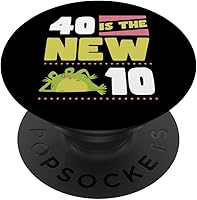 Vista 6 de 40 Is The New 10 40th bisiesto fiesta cumpleaños broma PopSockets MagSafe PopGrip para iPhone